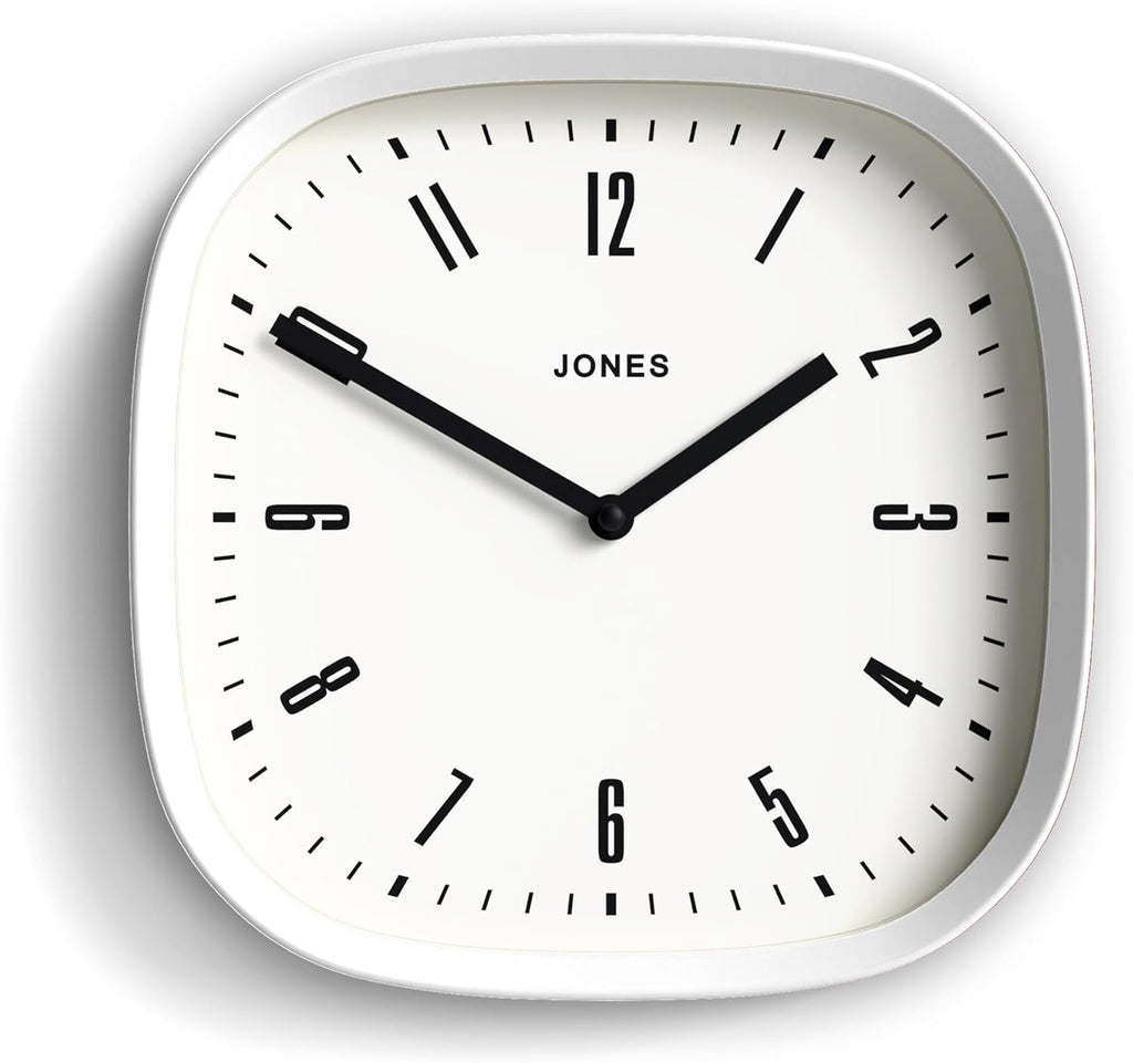 Mid-Century Black Wall Clock — 10" — 25 x 25 x 5cm