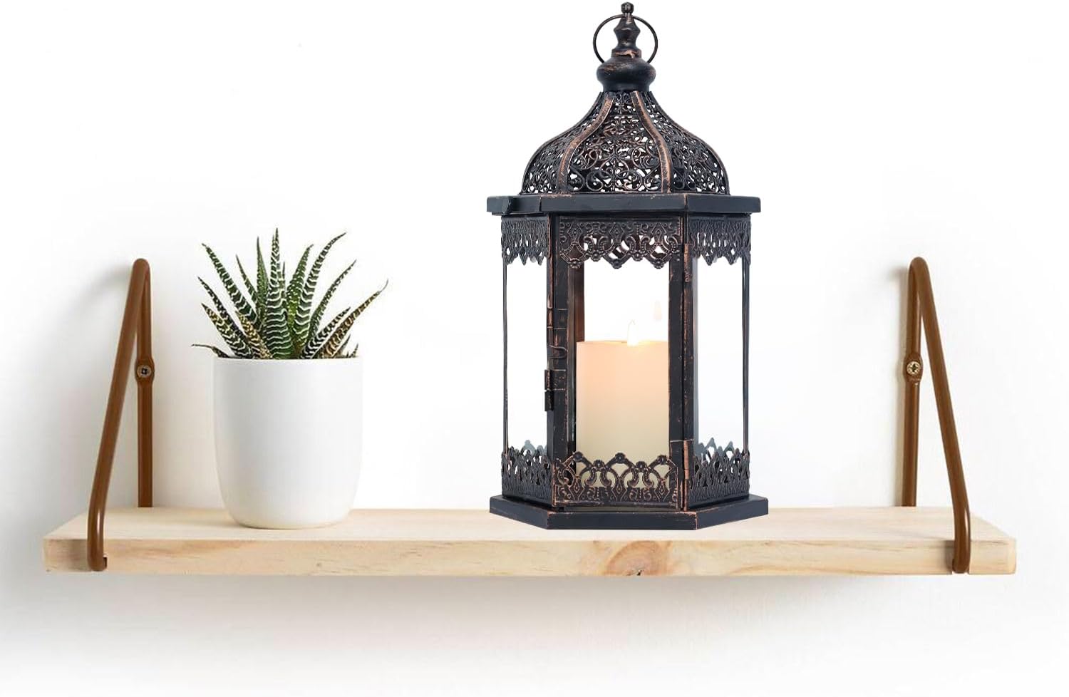 Vintage Metal Candle — 14.8" - View 5