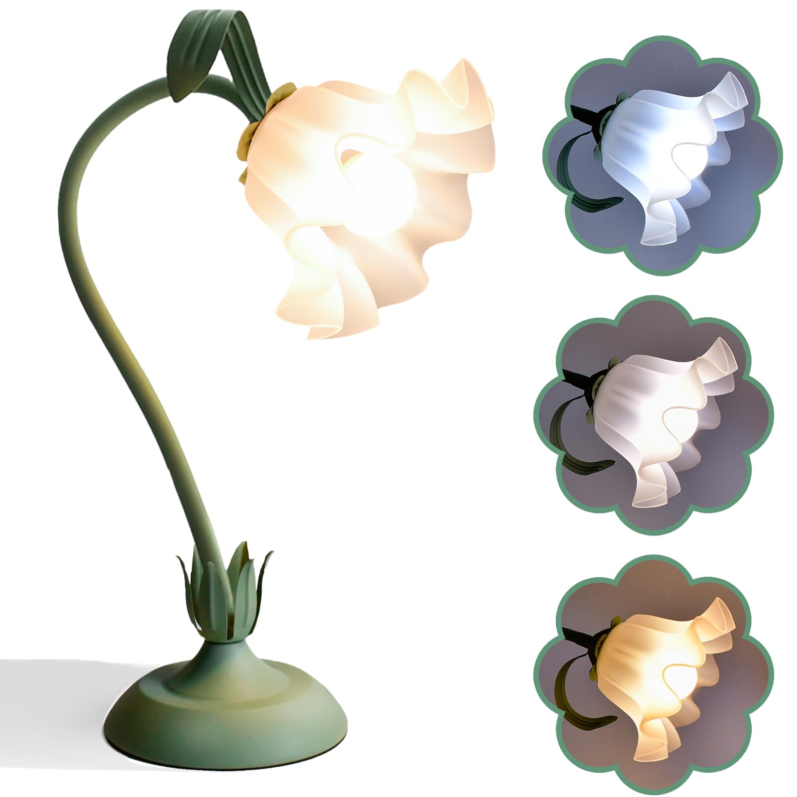 Vintage Green Table Lamp