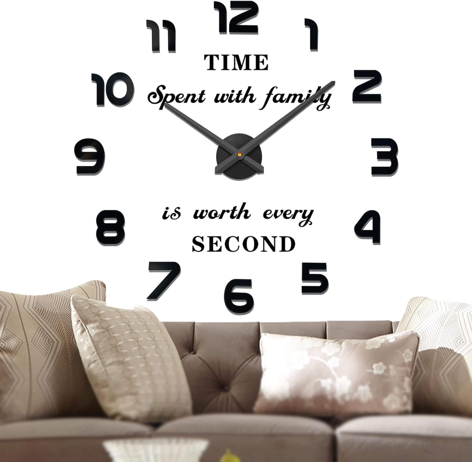 Battery Operated Luxe Black Wall Decor — Black
