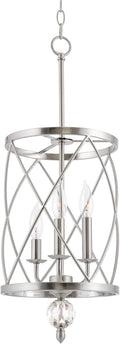 Luxe Gold Candle — 3-Light — Brushed Nickel