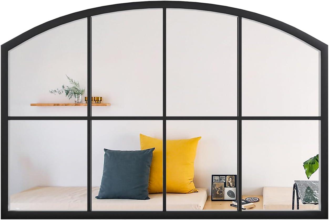 Framed Black Wall Mirror — 36" — 28"L x 42"W