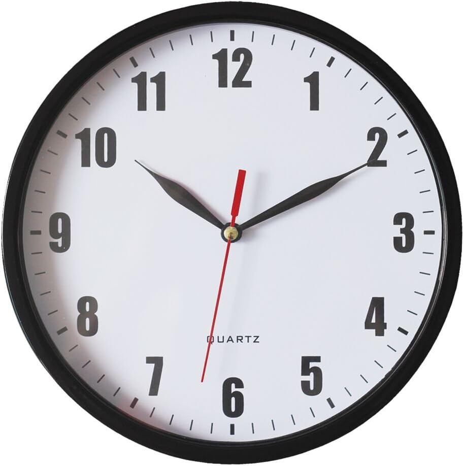 Black Wall Clock — 8" — 03 Black