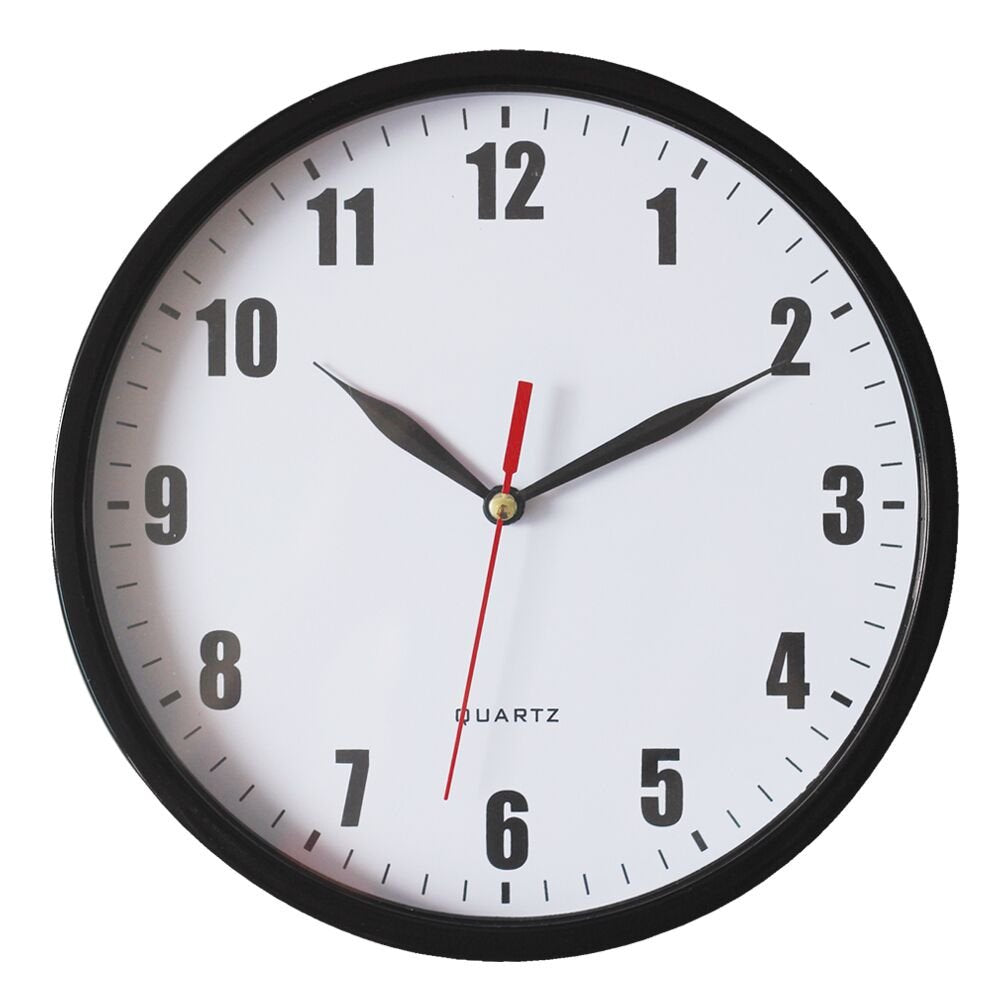 Black Wall Clock — 8"