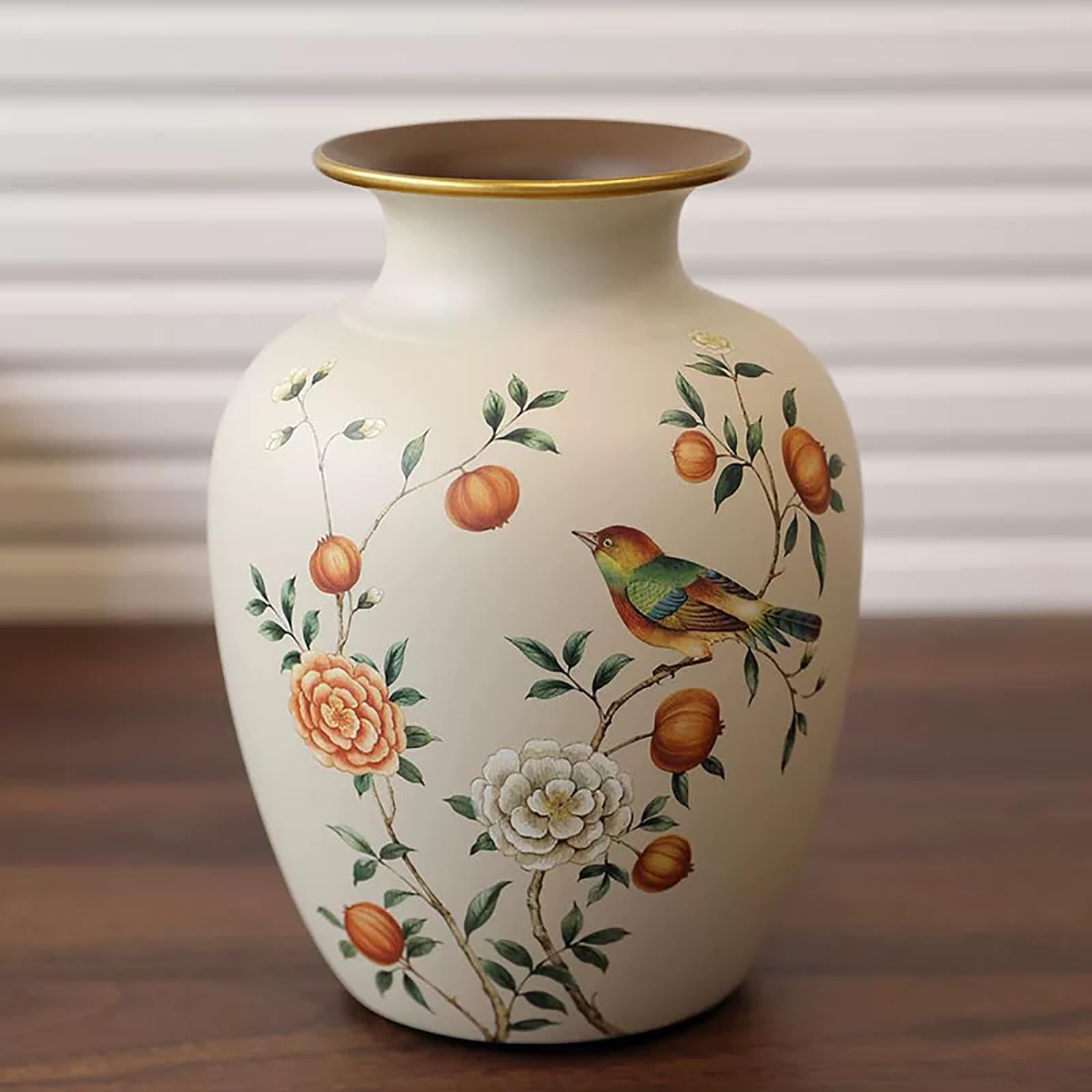 Vintage Farmhouse Blue Flower Vase