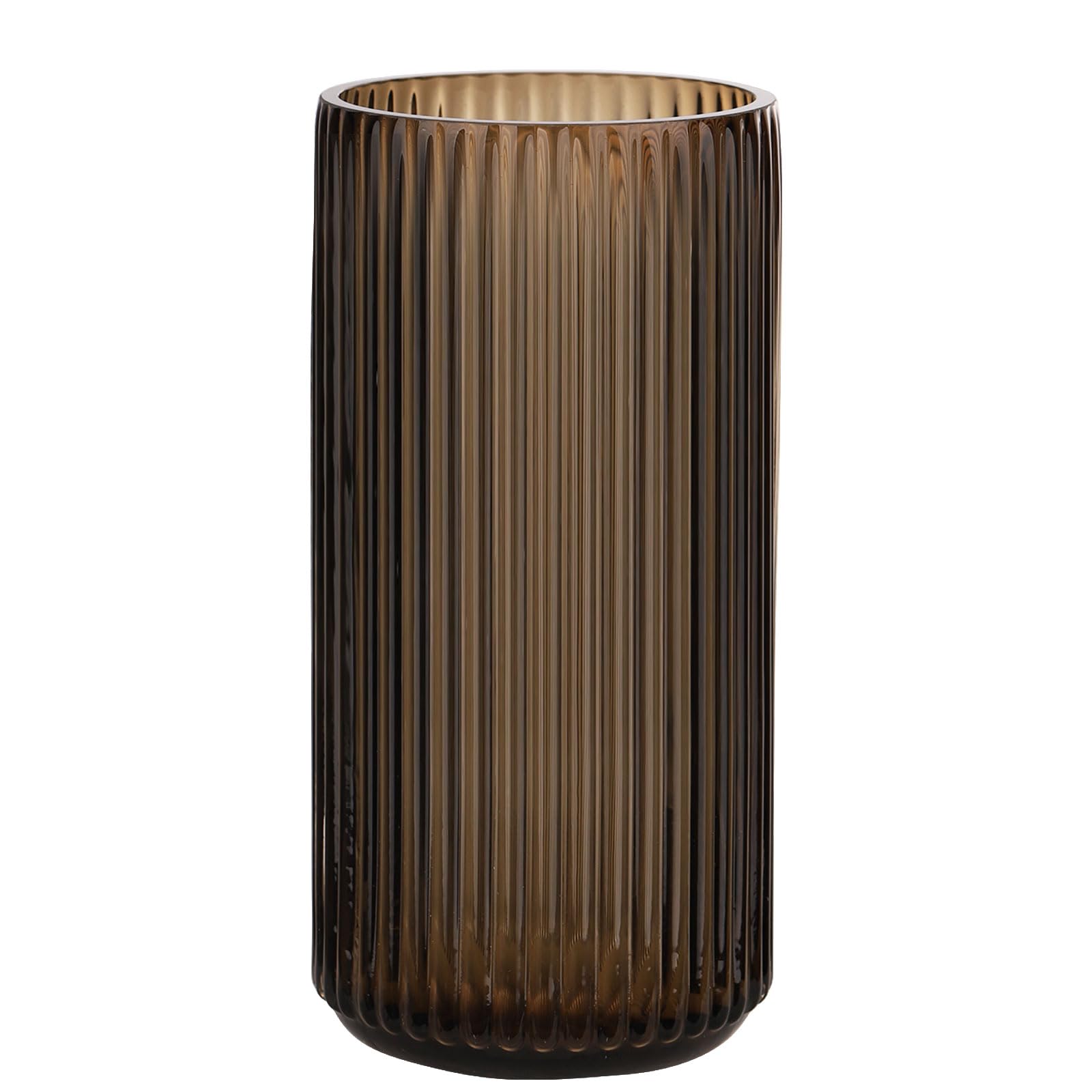 Vintage Brown Flower Vase — 10"