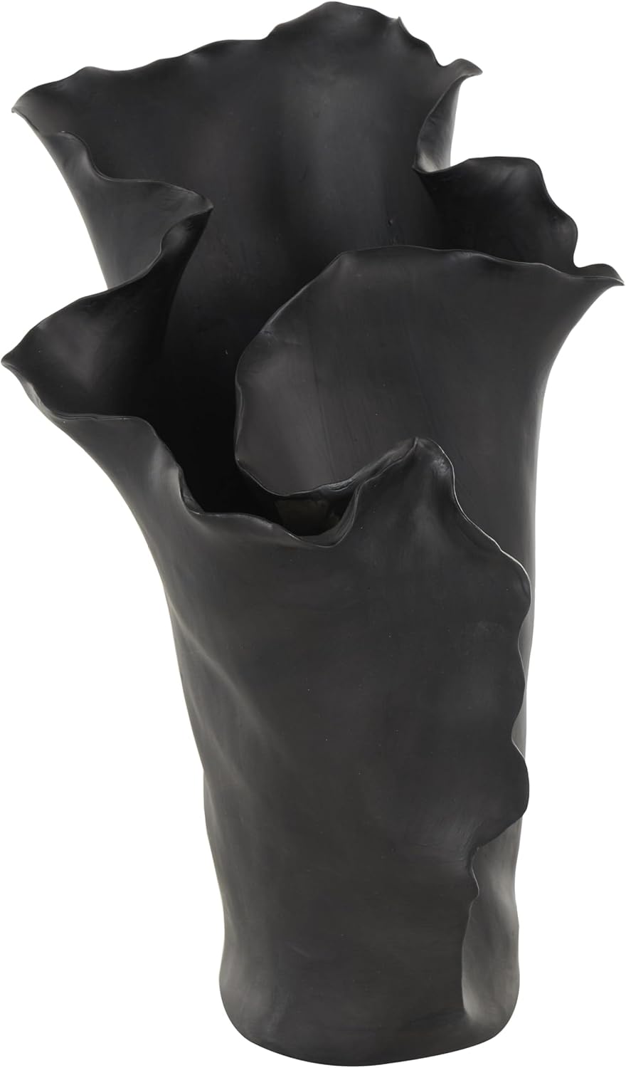 Black Flower Vase — 8" — Black