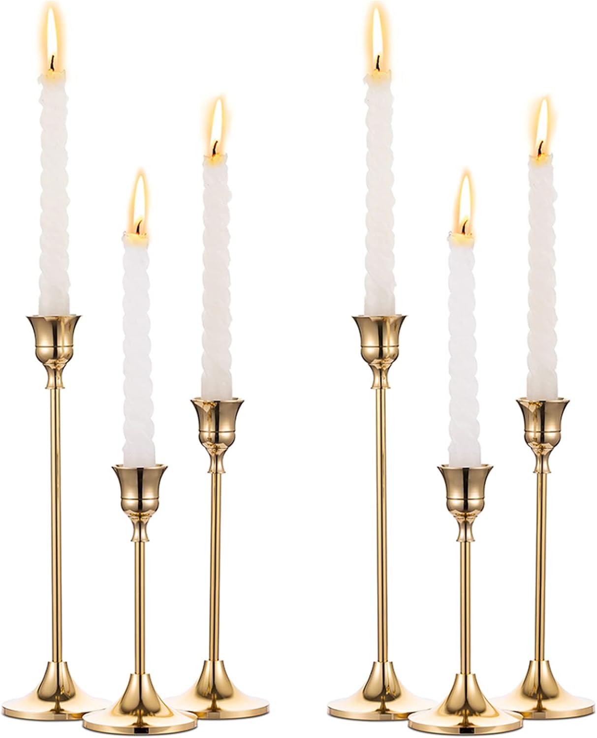 Vintage Luxe Black Candle — Set of 3 — Gold
