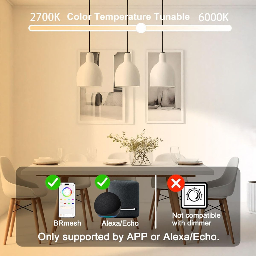 Color Changing Beige Smart Bulb — 72" - View 6