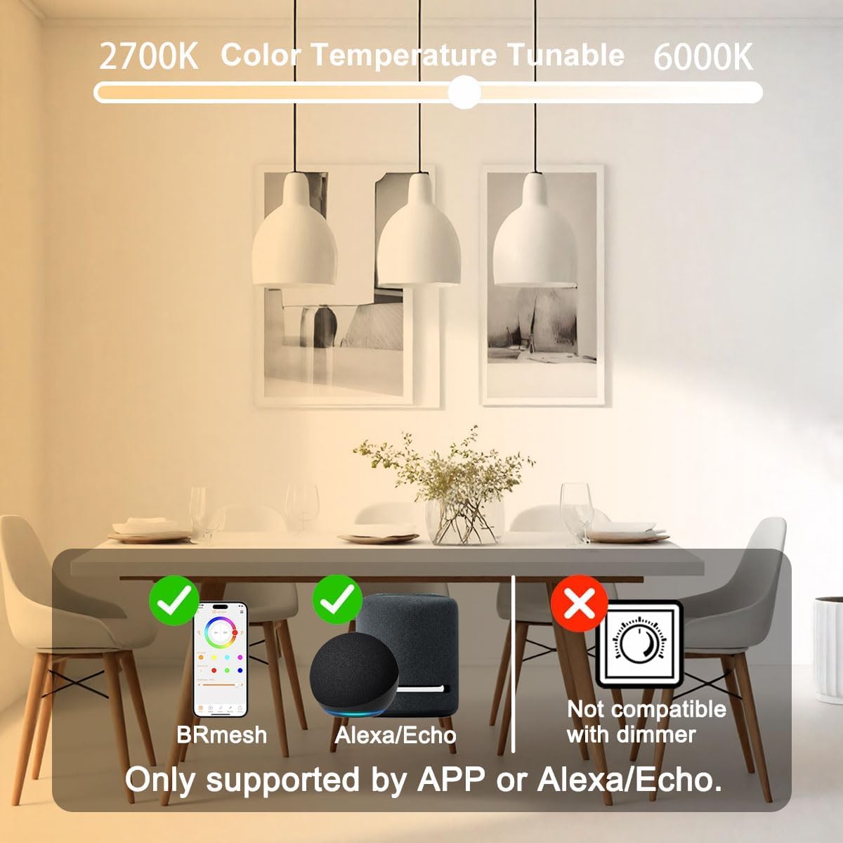 Color Changing Beige Smart Bulb — 72" - View 6