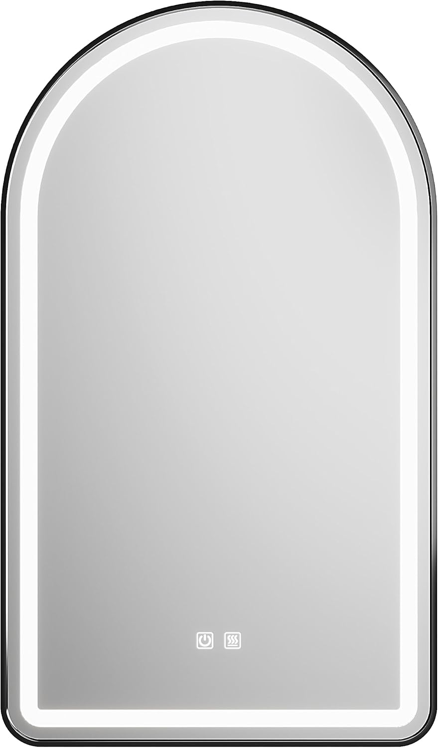 Farmhouse Black Vanity Mirror — 28" — Black-led