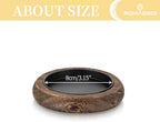 Round Farmhouse Brown Pillar Candle — Set of 2 - View 5
