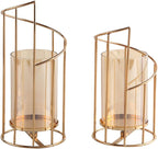Luxe Metal Pillar Candle — Set of 2 - View 7