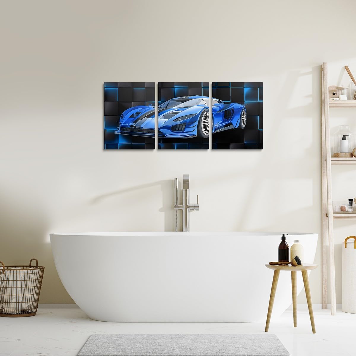 Modern Black Canvas Wall Art — 12" - View 5