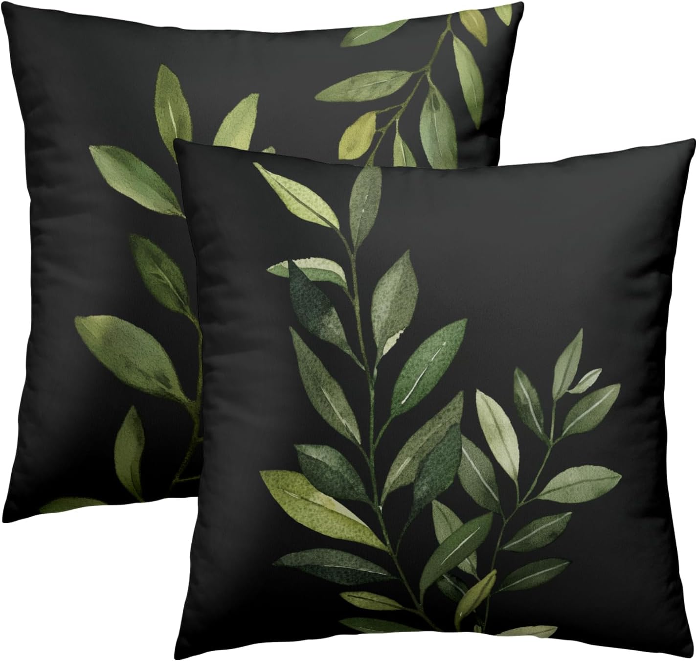 Boho Black Pillow Cover — 22" — 22" x 22" (Pack of 2)