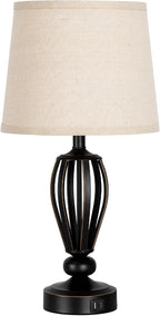 Dimmable Farmhouse Metal Bedside Lamp - View 9