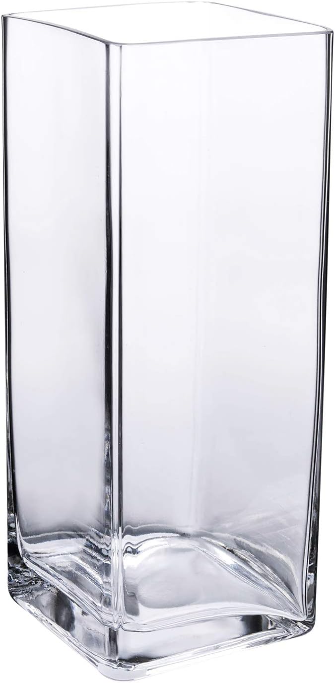 Glass Vase — 4" — 4"×4"×10"