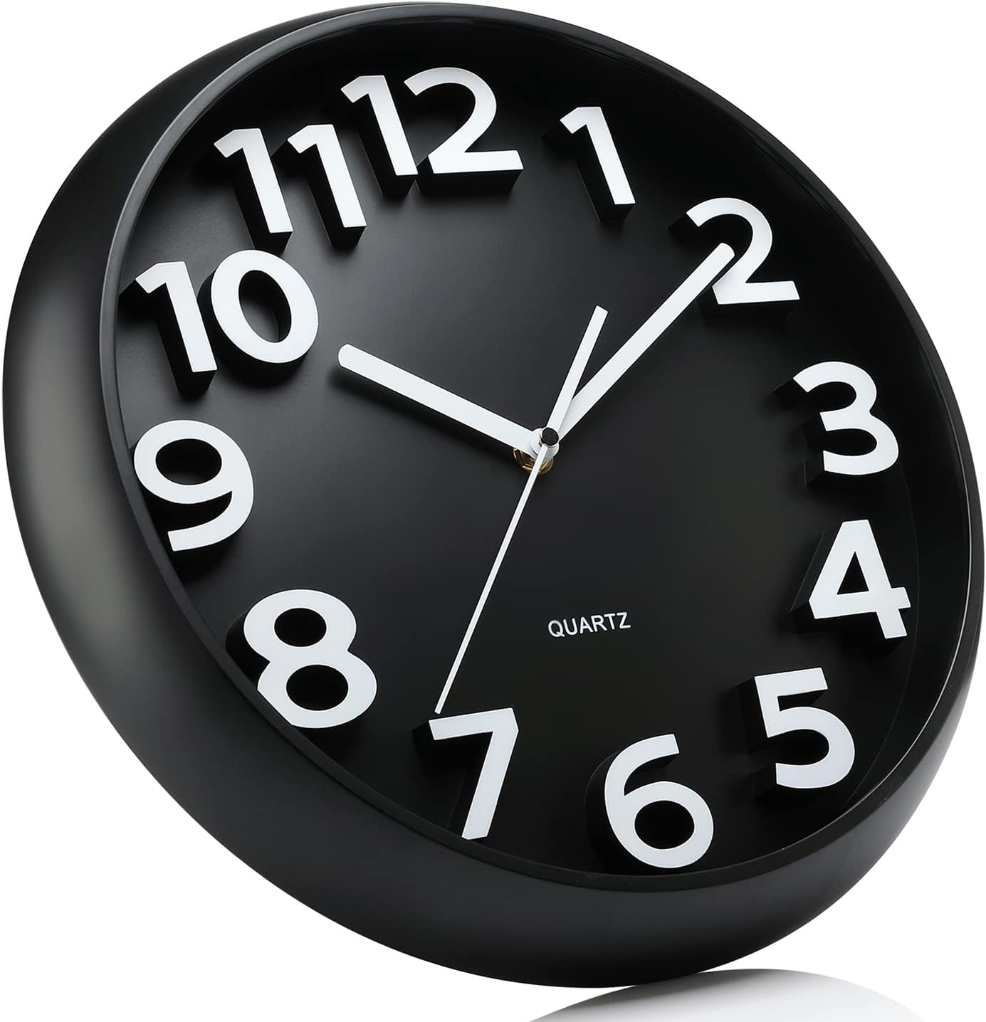 Battery Operated Modern Black Wall Clock — 13" - View 5