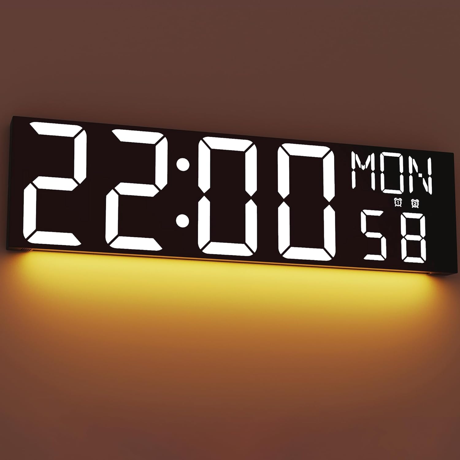 RGB Black Wall Clock — 15" — White