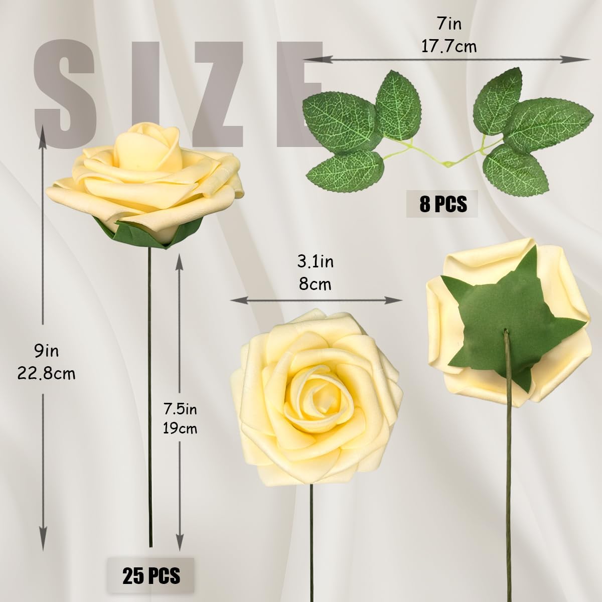 Beige Artificial Flowers - View 3