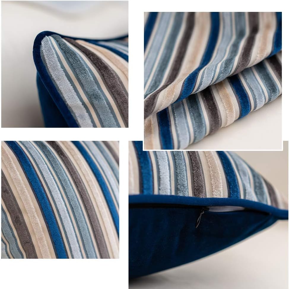 Velvet Boho Beige Throw Pillow Cover — 20" - View 3