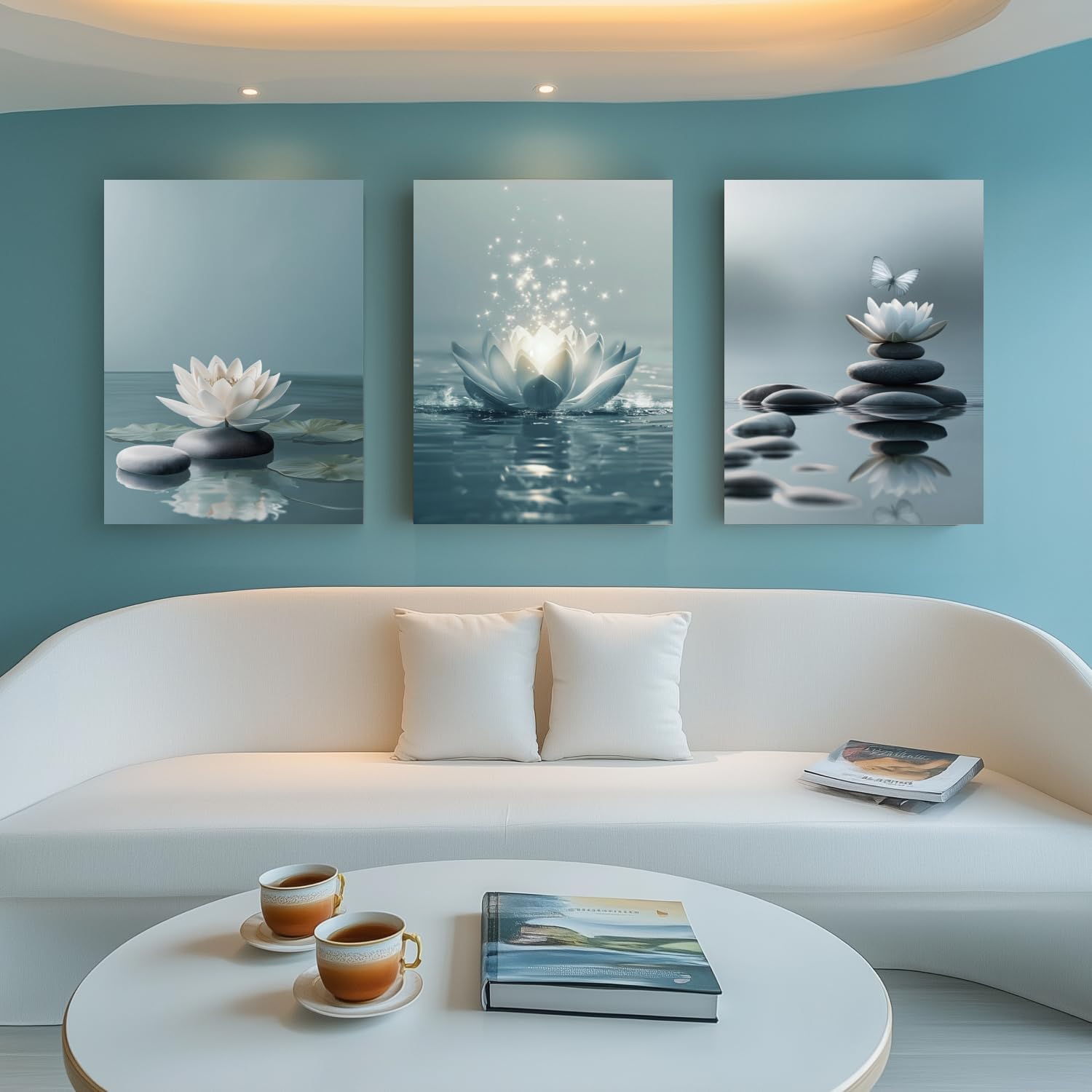 Framed Modern Black Canvas Wall Art — 16" - View 3