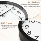 Battery Operated Black Wall Clock — 10" - View 5