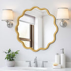 Round Luxe Black Wall Mirror — 20"