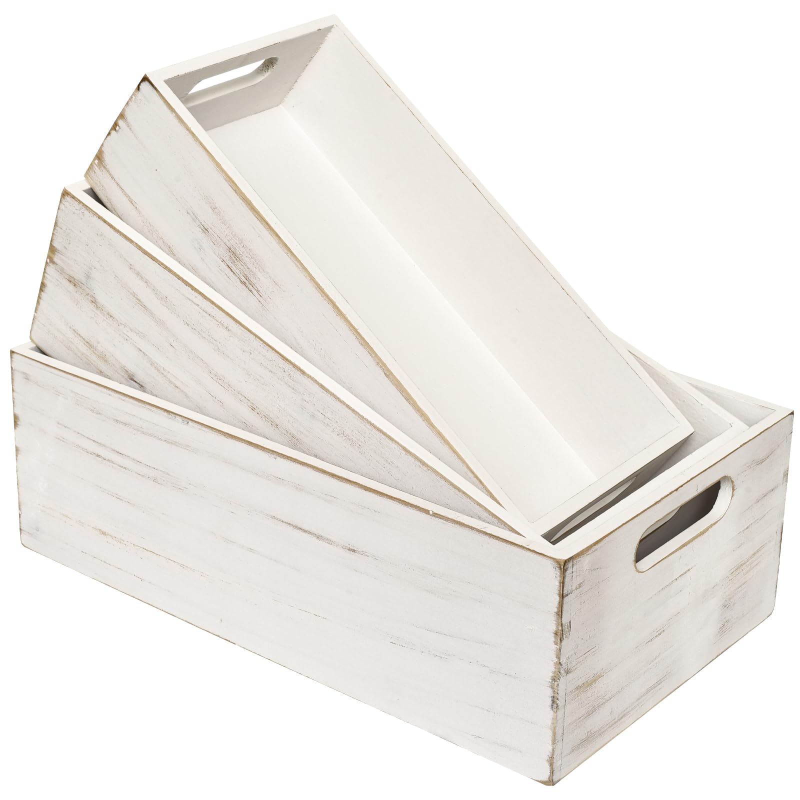 Farmhouse Beige Storage Basket — Set of 3