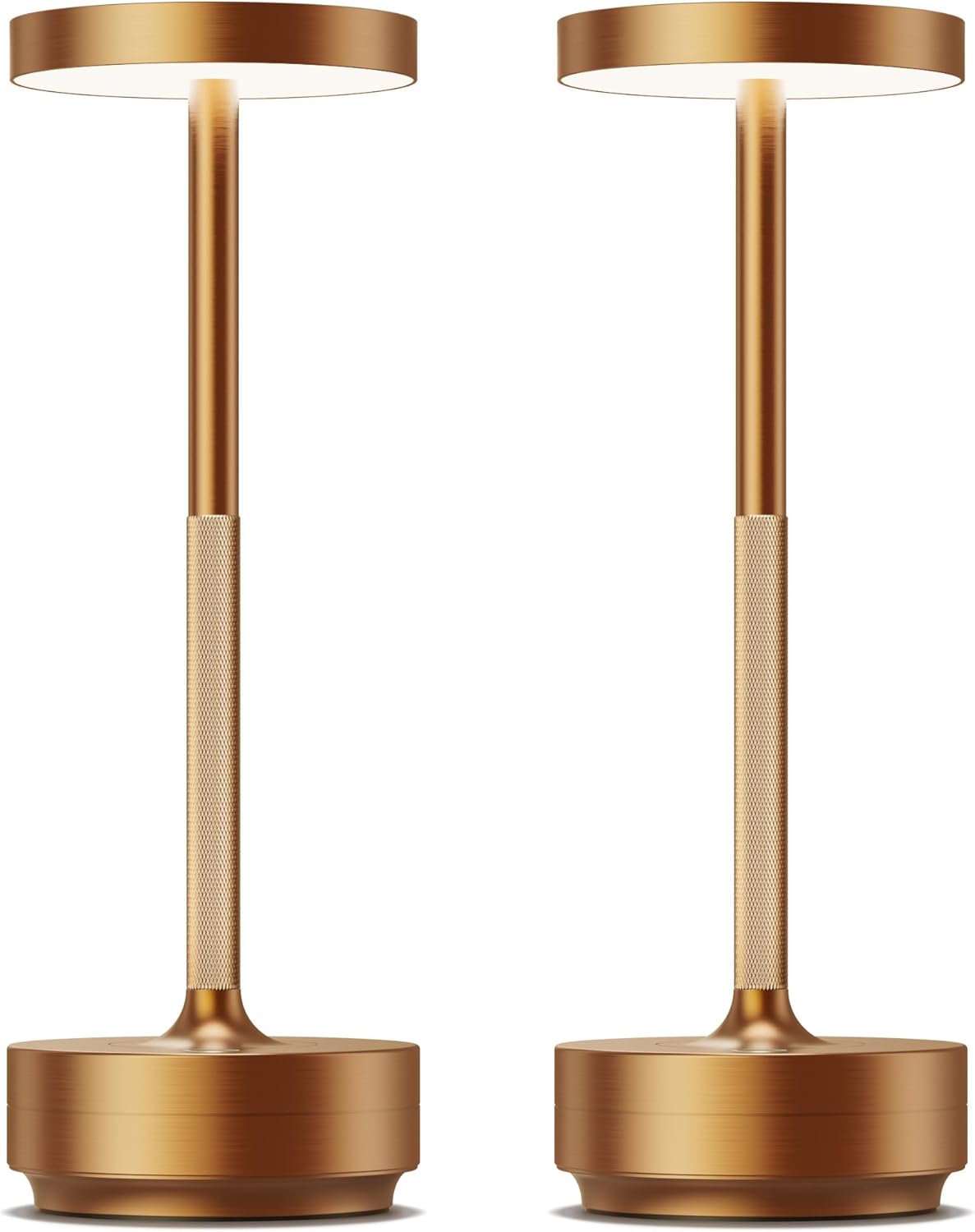 Cordless Beige Table Lamp — 2 Pack Titanium
