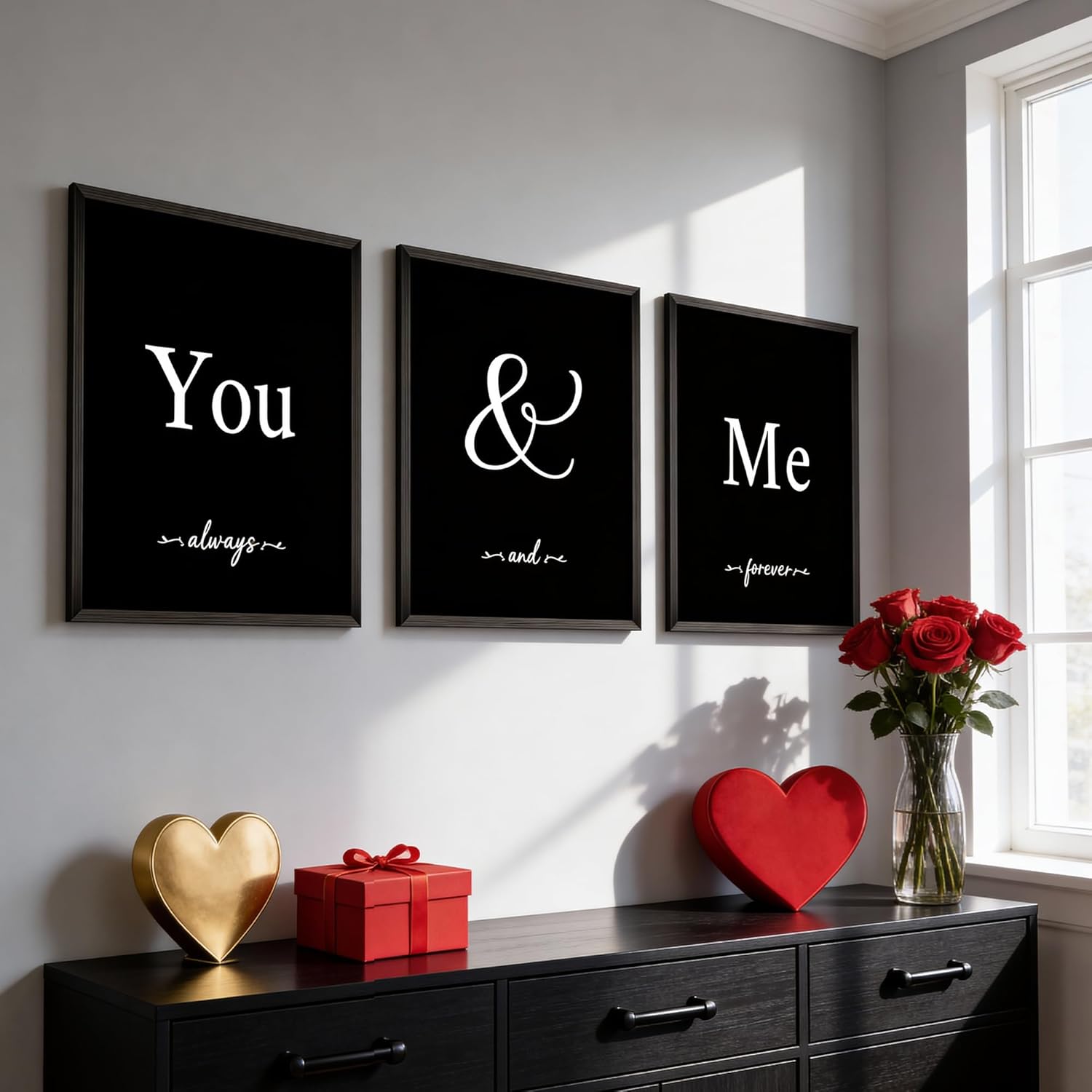 Framed Farmhouse Black Wall Decor — 12x16 — Black