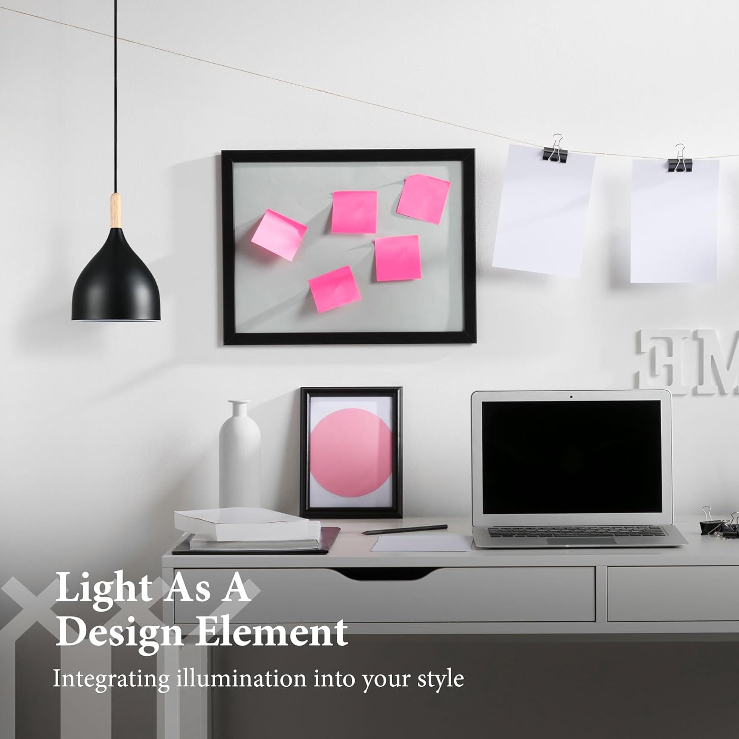 Adjustable Modern Beige Pendant Light — 6.6" - View 6