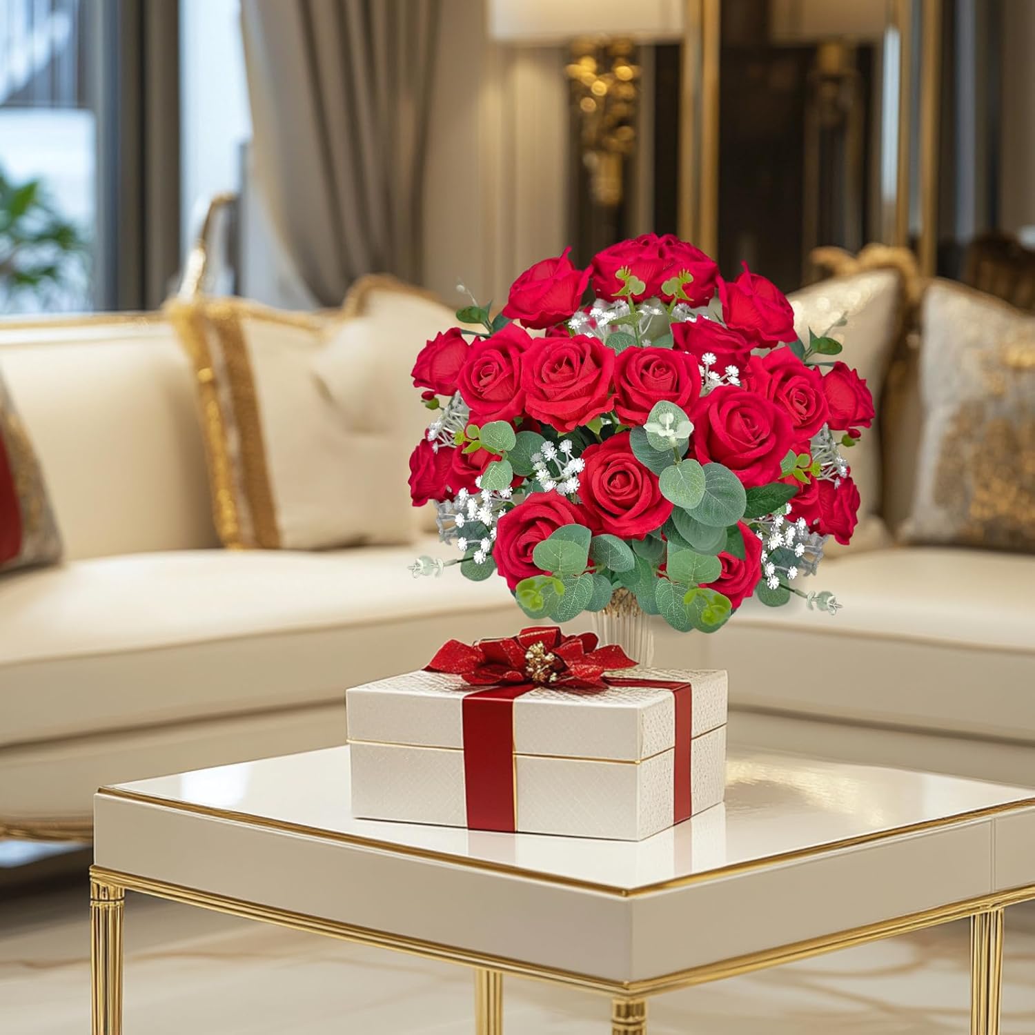 Velvet Luxe Fabric Artificial Plant - View 4