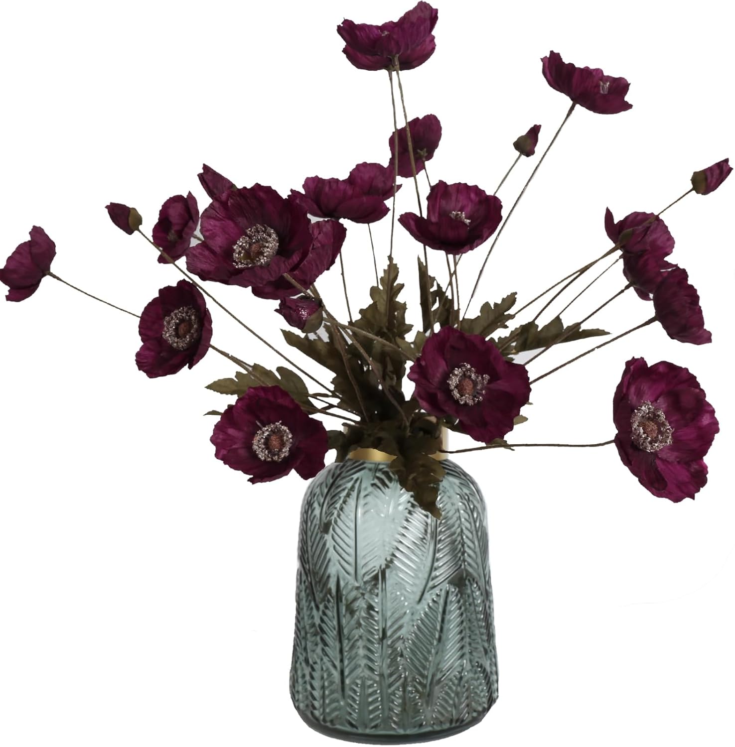Blue Artificial Flowers — Plum Burgundy