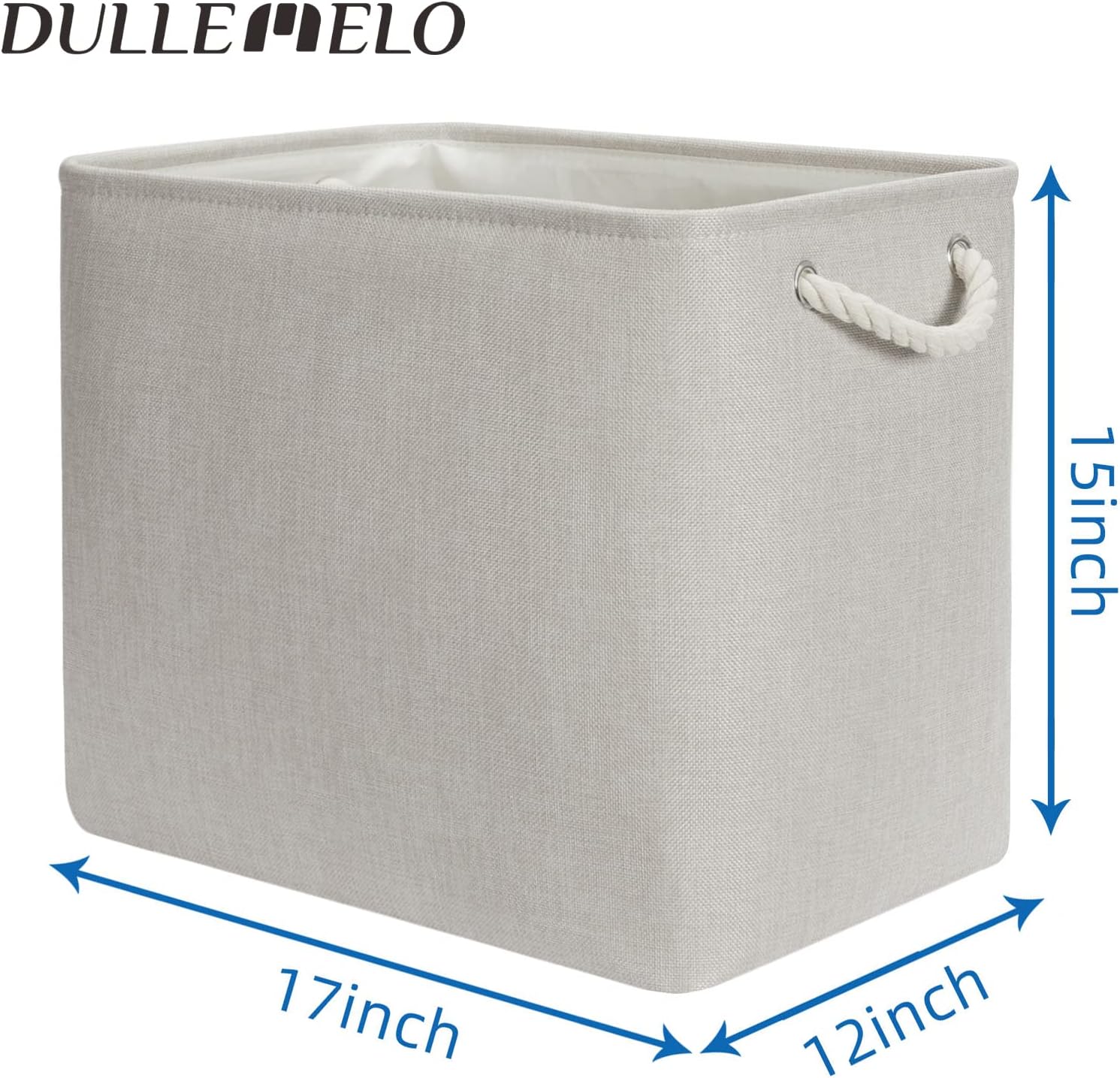 Beige Storage Basket — 17" - View 2