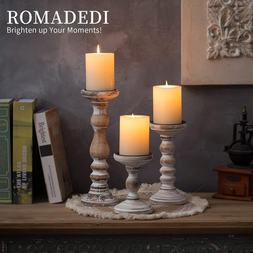 Farmhouse Black Pillar Candle — 6" - View 2