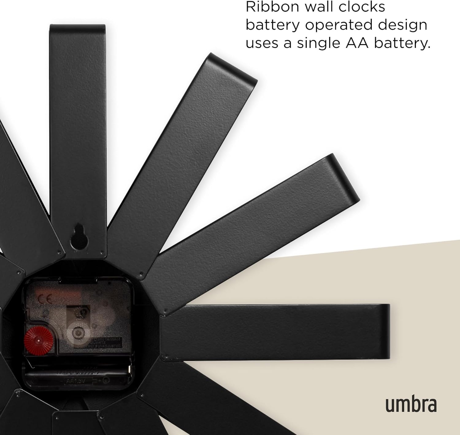 Battery Operated Modern Wall Clock — 12" - View 4