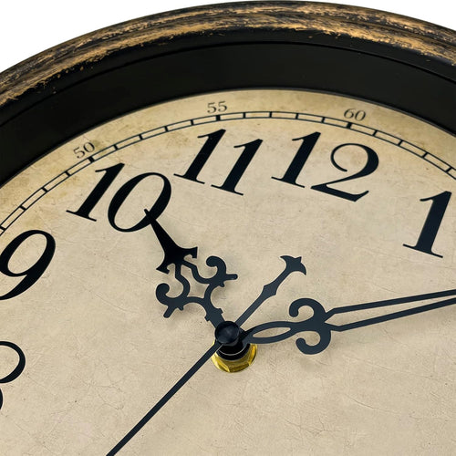 Battery Operated Luxe Black Wall Clock — 16" - View 2