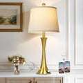 Dimmable Black Bedside Lamp — 27.5" — Gold (1 Pack)