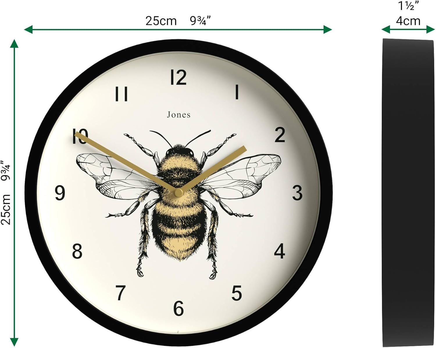 Modern Beige Wall Clock — 10" - View 3