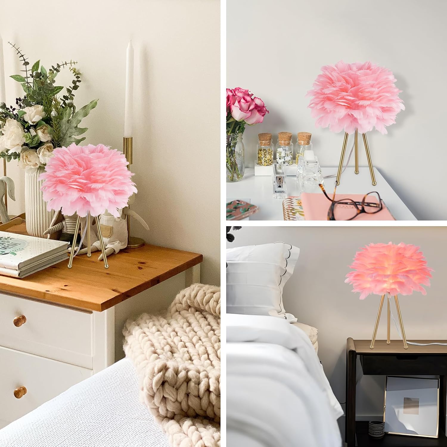 Luxe Grey Bedside Lamp — 15.3" - View 6
