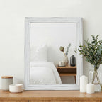 Framed Farmhouse Gold Wall Mirror — 20"