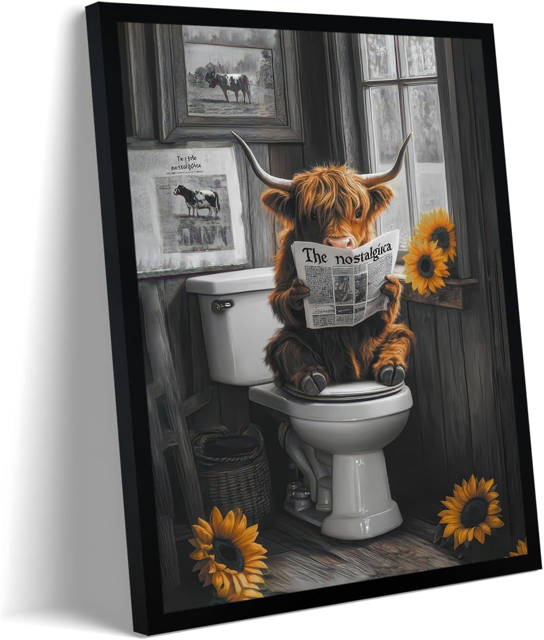 Black Canvas Wall Art — 16" — 10"L x 8"W