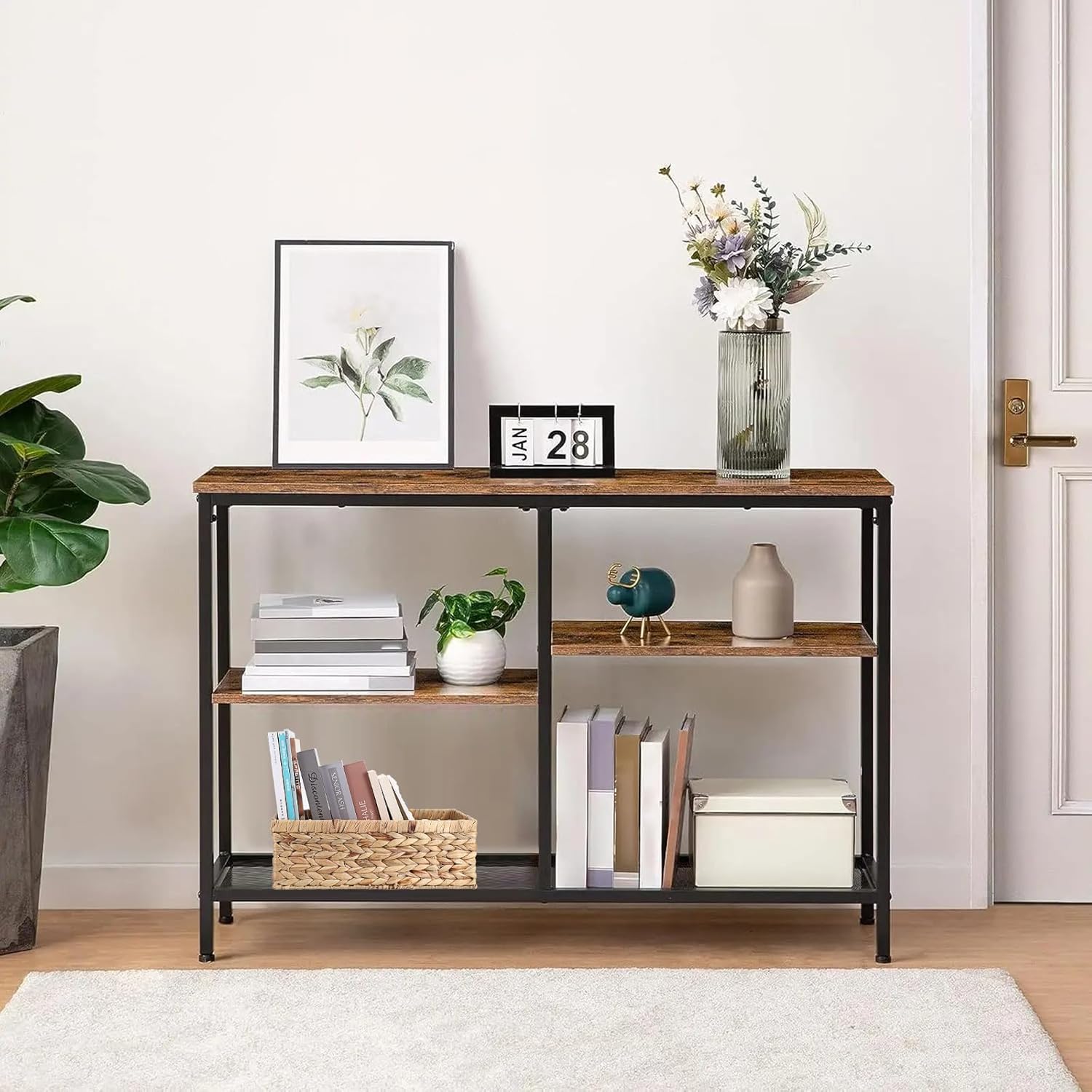 Boho Rattan Storage Bin — 15" - View 3