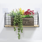 Rectangular Farmhouse Wood Faux Succulent - View 2