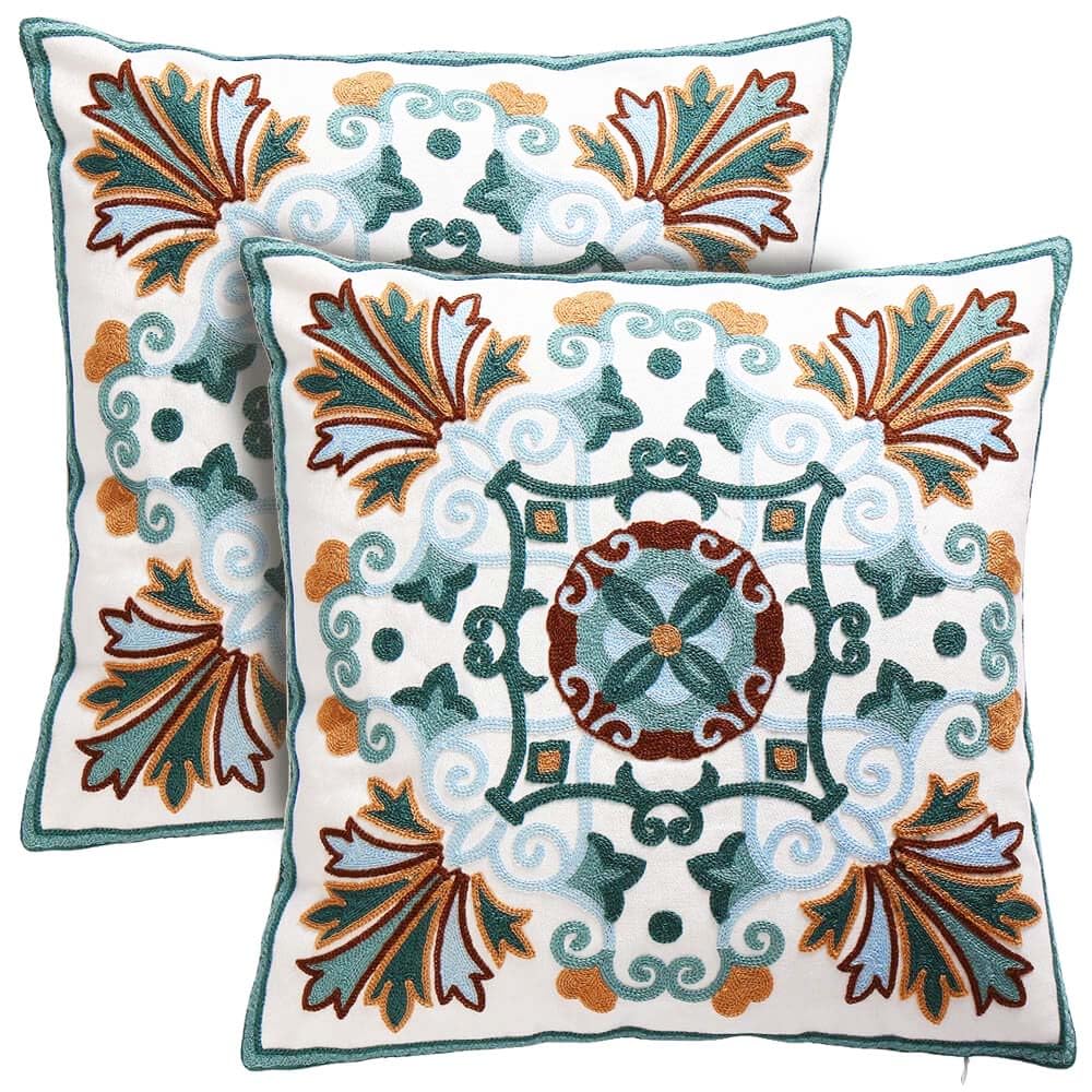 Boho Fabric Pillow Cover — 18"