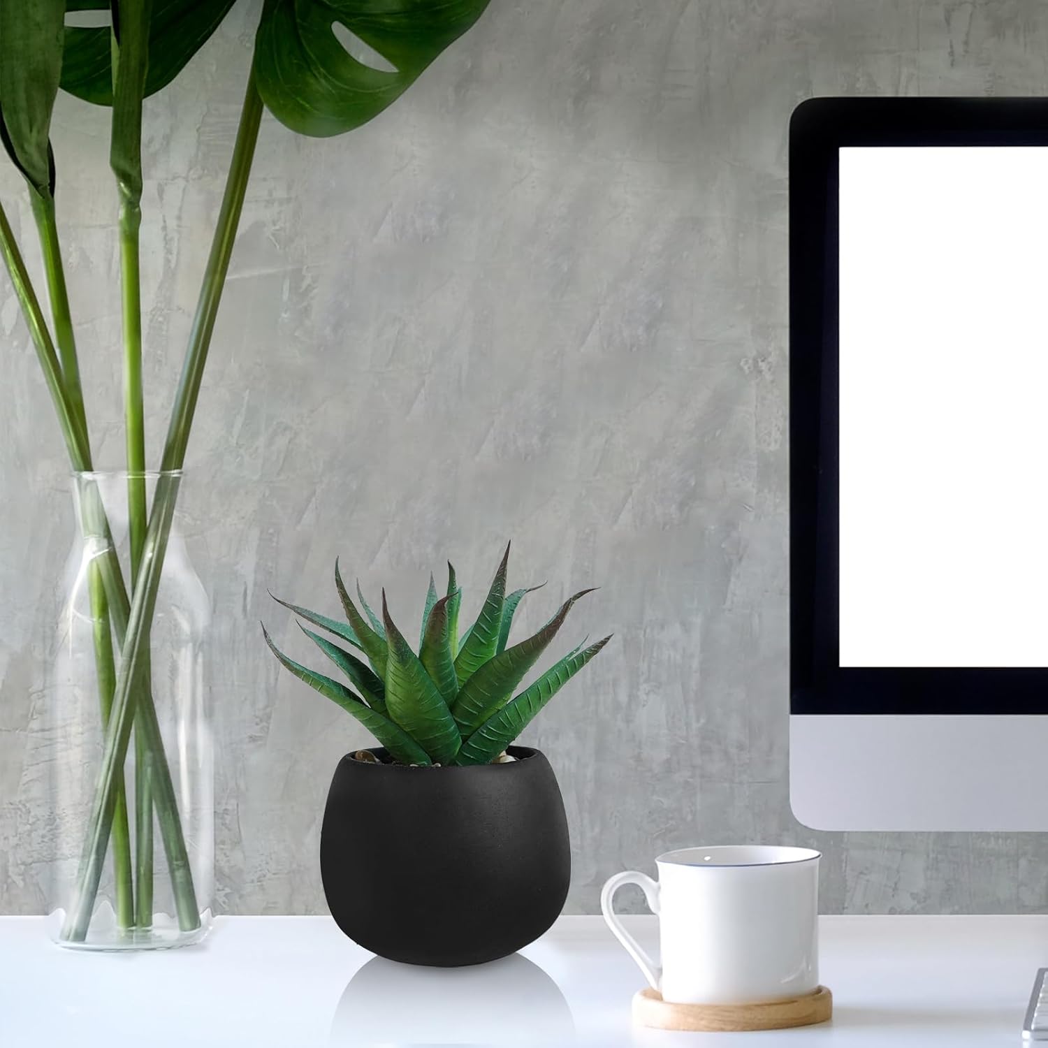 Black Artificial Plant — Set of 3 - View 9