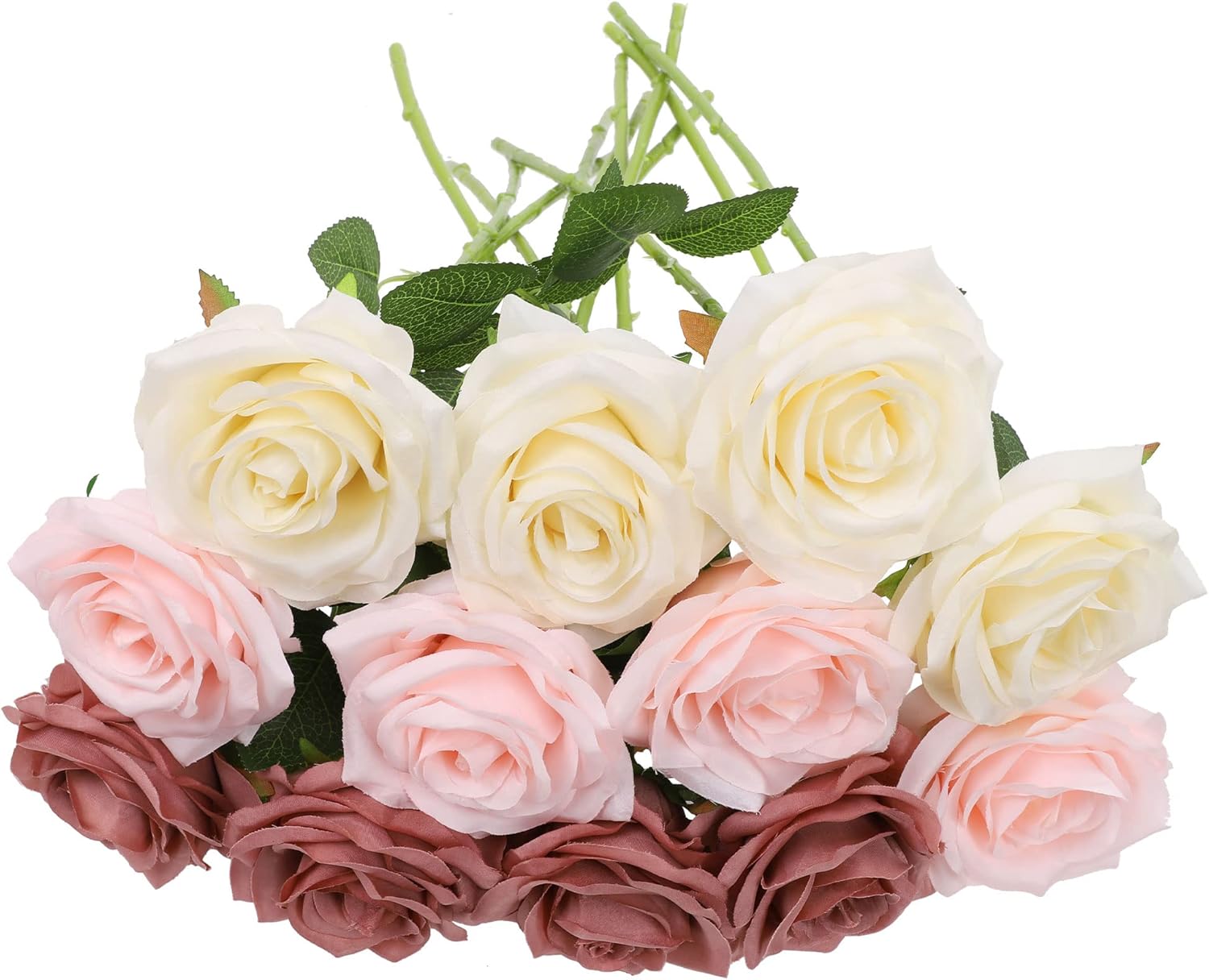 Blue Artificial Flowers — Dusty Rose Blush Ivory