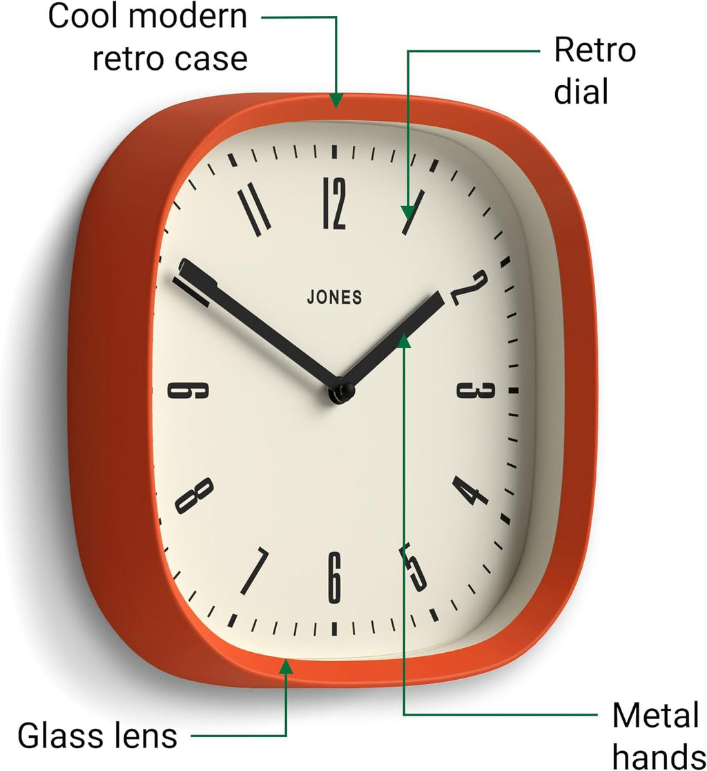Mid-Century Black Wall Clock — 10" - View 4