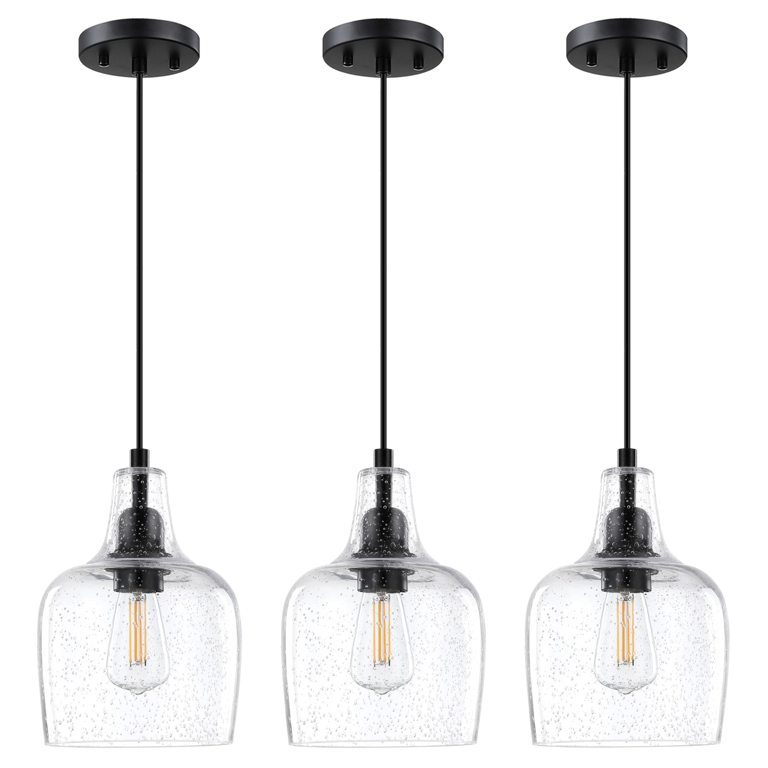 Farmhouse Black Ceiling Light — 1-Light